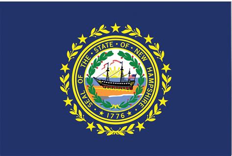 Nylglo New Hampshire State Flag 3 Fth X 5 Ftw Outdoor 2nel2143460