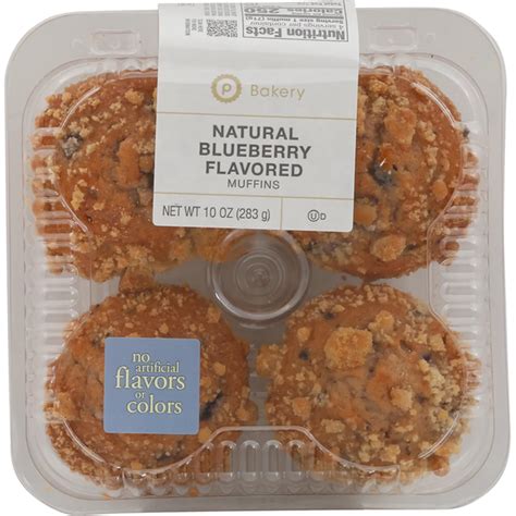 Publix Bakery Muffins Natural Blueberry Flavored