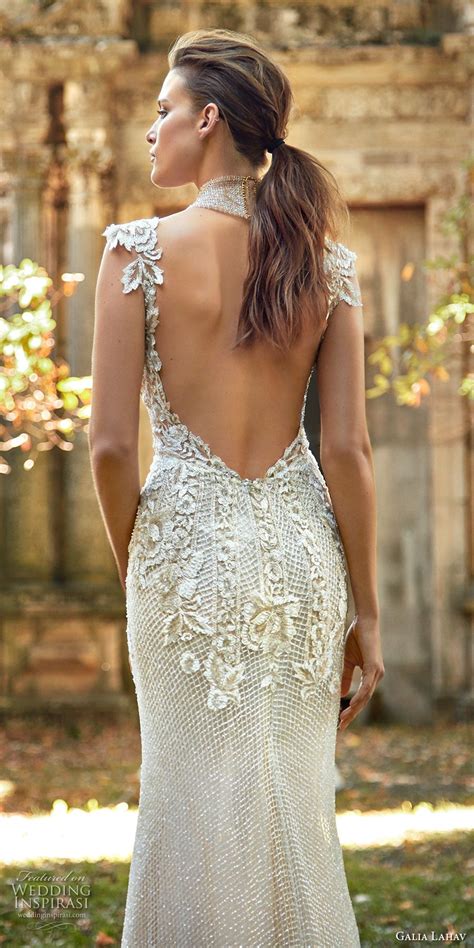 galia lahav fall 2017 bridal sleeveless deep plunging v neck heavily embellished bodice elegant