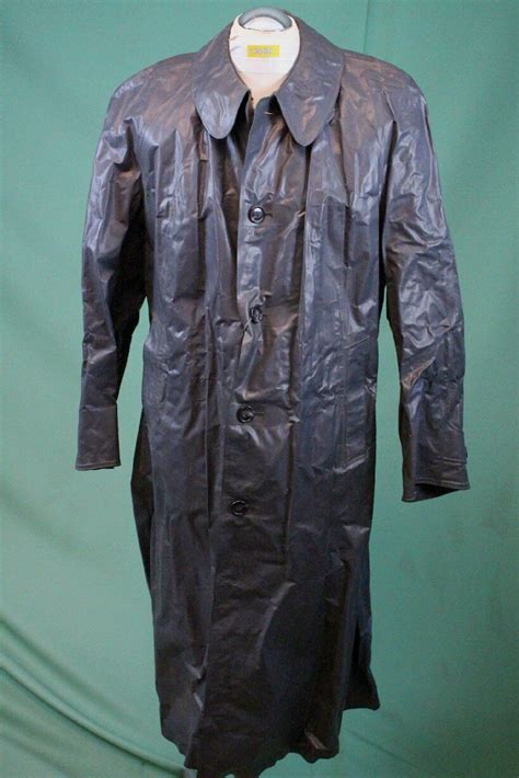 Klepper Mantel Regen Mantel Gr M L Gummi Pvc Rubber Raincoat