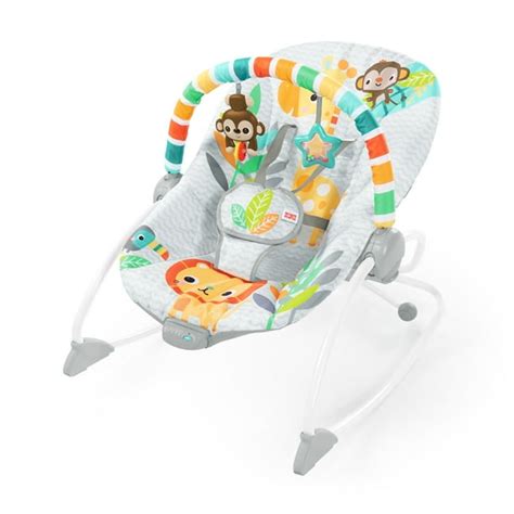 Bright Starts Safari Blast Infant To Toddler Rocker Seat With Soothing