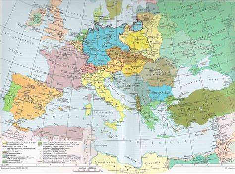 A Map Of Europe In 1919 1920