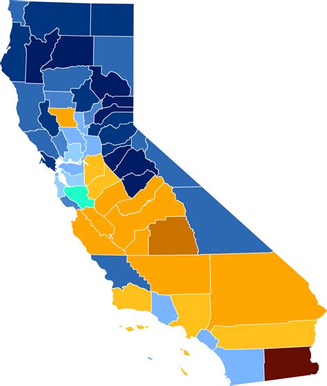 This map shows california's 58 counties. File:California racial and ethnic map.svg - Wikimedia Commons