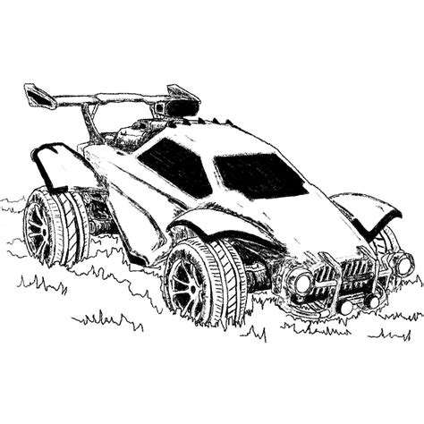 Rocket League Coloring Pages Octane the Racing Car  XColorings.com