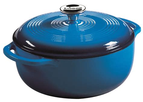 Lodge 45 Quart Enameled Cast Iron Dutch Oven Blue Enamel Iron Dutch