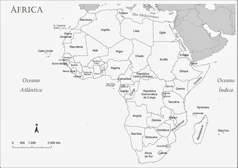 Mapa Político Da áfrica Para Colorir Educa