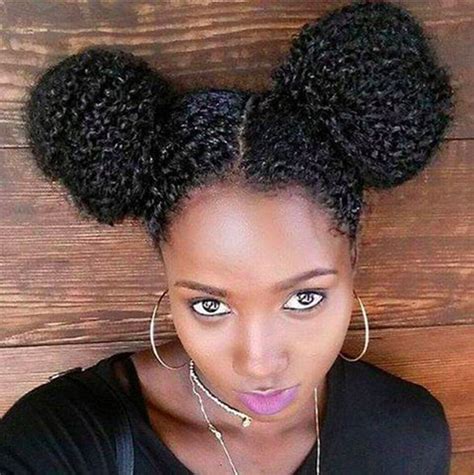 This short curly hairstyle also requires constant trimming and proper hair care. Black Women Double Bun Hairstyles For Naughty Girl Look | Hairstyles 2017, Hair Colors and Haircuts