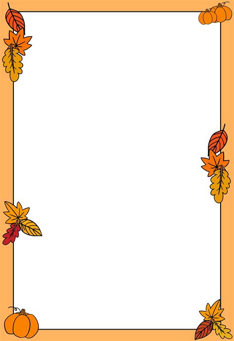 10 Best Printable Fall Page Borders Pdf For Free At Printablee