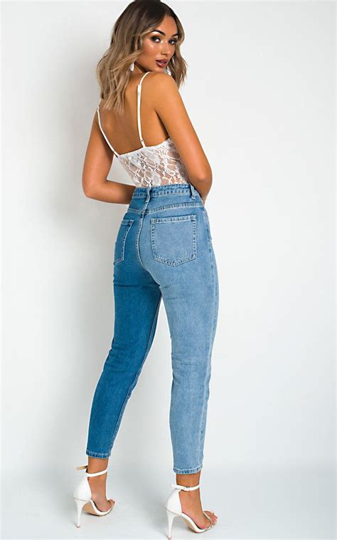 Tessi Two Tone Jeans At Ikrush Two Toned Jeans Jeans Outfits
