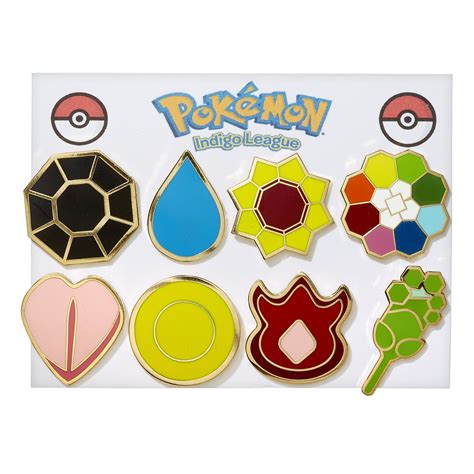 Pokemon Gym Badges Kanto Gen 1 Gold Trim Buy Online In United Arab Emirates At Desertcart