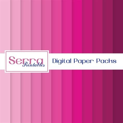 Shades Of Barbie Pink Digital Paper Pack Etsy