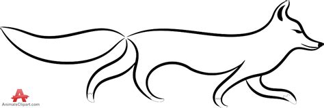 Fox Outline Drawing Free Download On Clipartmag