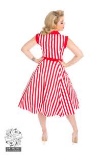 Red White Striped Tea Dress In Redwhite Hearts And Roses London