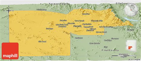 Savanna Style Panoramic Map Of Maricopa County