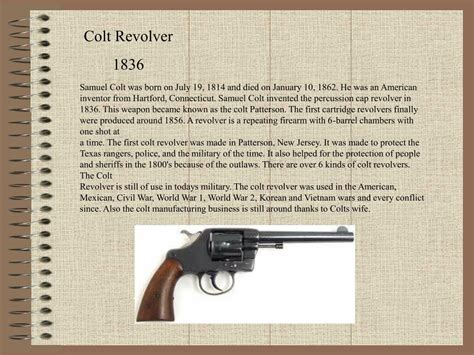 Ppt The Colt Revolver Invented By Samuel Colt Powerpoint