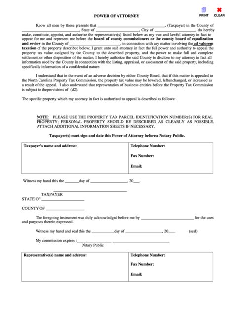 Fillable Power Of Attorney Form Printable Pdf Download
