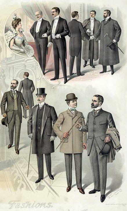 Winter Fashions For Men 1899 1900 Винтажная мужская мода Мужской стиль Эдвардианская мода