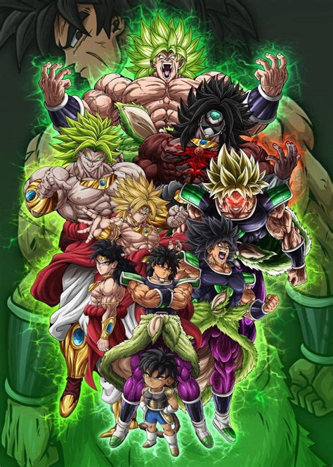 Broly Iii Poster By David Onaolapo Displate Dragon Ball Super Artwork Anime Dragon Ball