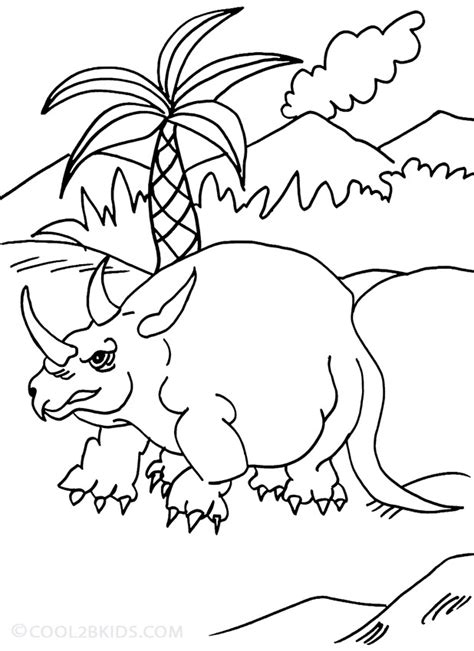 Printable Triceratops Coloring Pages For Kids