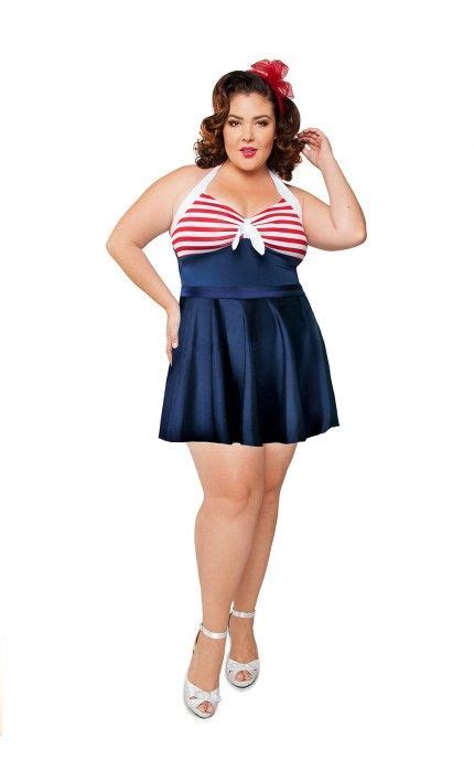Pinup Couture Bettie Hello Sailor Swimsuit Plus Size Pinup Girl