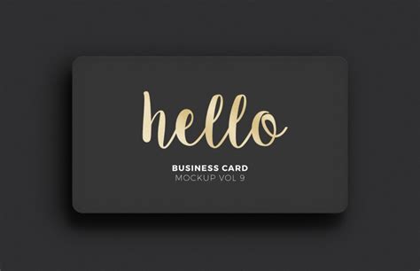 Download Free Mockup | Gold Foil Business Card | Free Commercial ...
