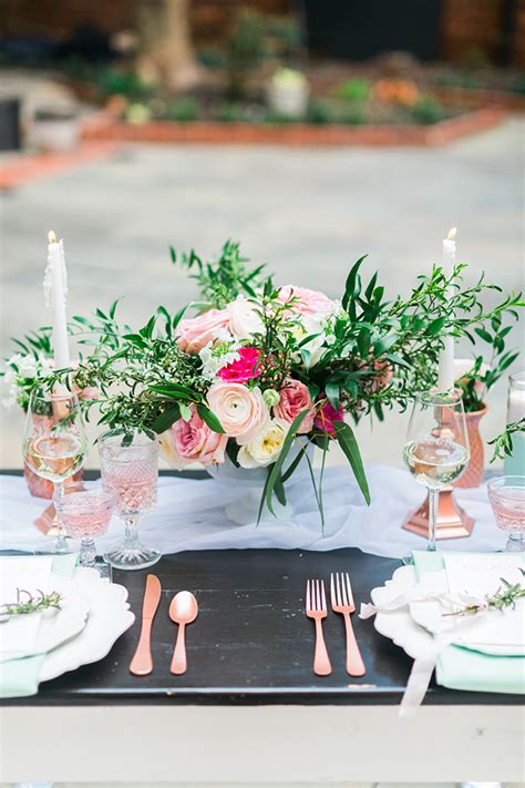 Rose And Mint Wedding Inspiration Glamour And Grace