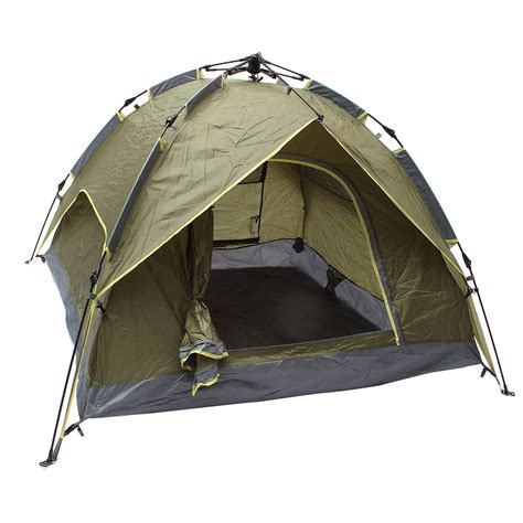 Outdoor 3 4 Persons Camping Tent Automatic Double Layer Waterproof Windproof Uv Sunshade Canopy