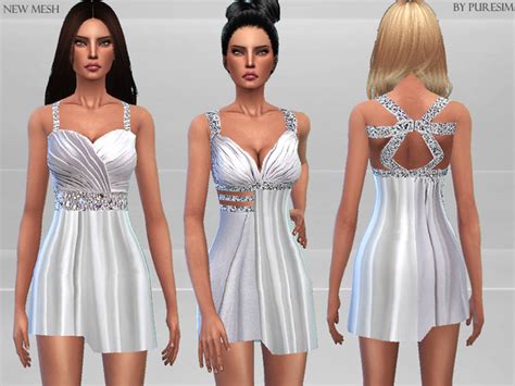 The Sims Resource Pure Dress By Puresim Sims 4 Downloads