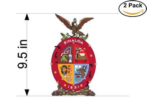 Escudo De Sinaloa Logo 2 Stickers 95 Inches Sticker Decal Ebay