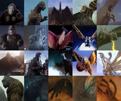 55 Years Evolution Godzilla And The Monsters By Deviantart
