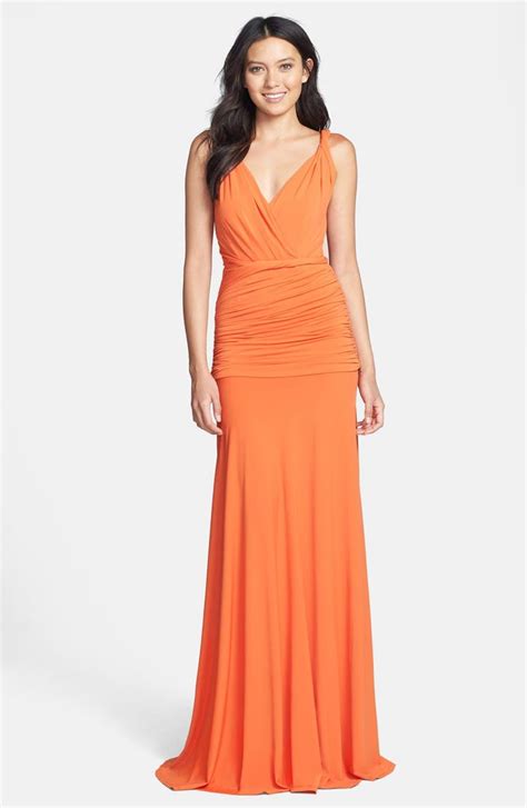Halston Heritage Ruched Jersey Gown Nordstrom