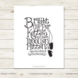 These Are A Few Of My Favorite Things Sound Of Music X Holiday Prints Lyrical Wall Art Etsy