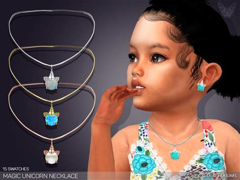 Sims 4 — Magic Unicorn Necklace For Toddlers By Giuliettasims — This