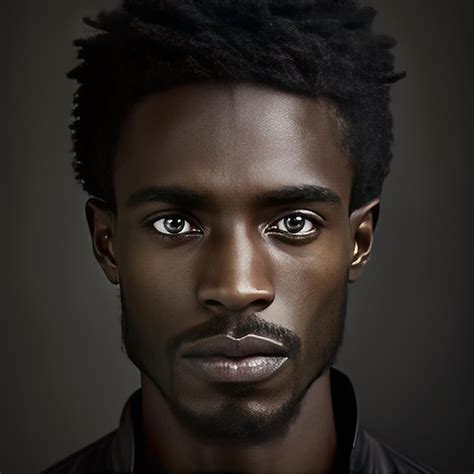Premium Photo Handsome African Guy Looking At Camera On Dark
