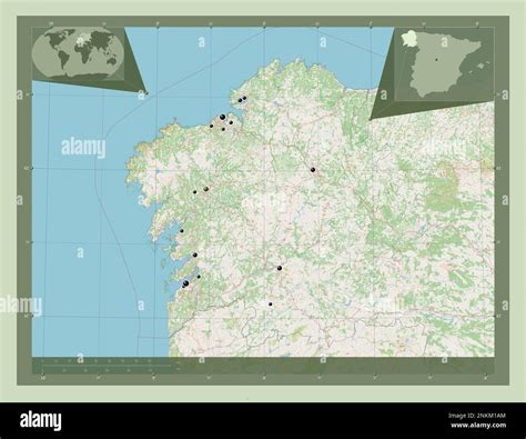 Galicia Autonomous Community Of Spain Open Street Map Locations Of