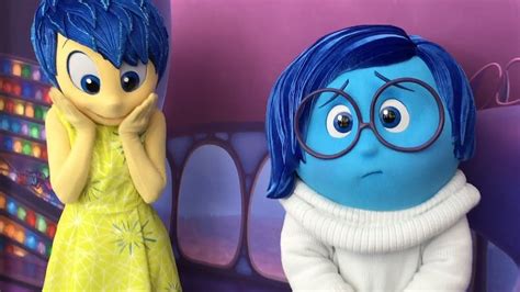 Joy And Sadness Characters From Pixar Inside Out Meet Us During Special