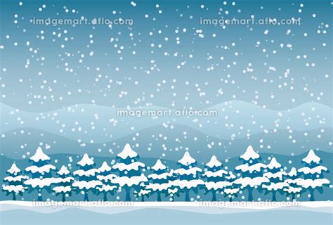 雪が降る森のイラスト 145131244 イメージマート