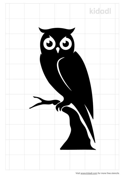 Free Halloween Owl Stencil Stencil Printables Kidadl