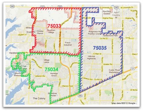 Frisco Texas Zip Code Map United States Map