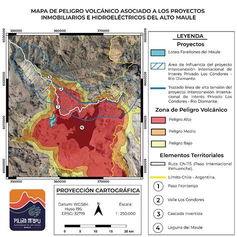 Mapa De Peligro Volcánico Asociado A Los Proyectos Inmobiliarios E