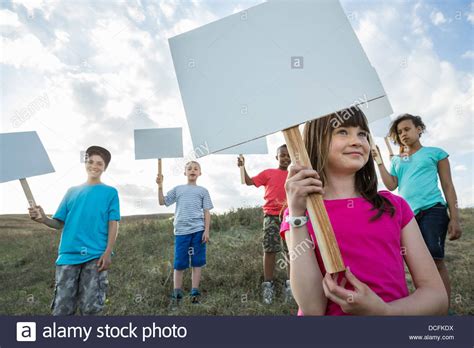 Kids Holding Sign Boards Hi Res Stock Photography And Images Alamy