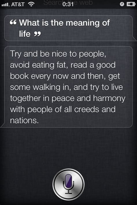 A short written document that lists your.: Siri got this quote from Monty Python's "The Meaning of ...