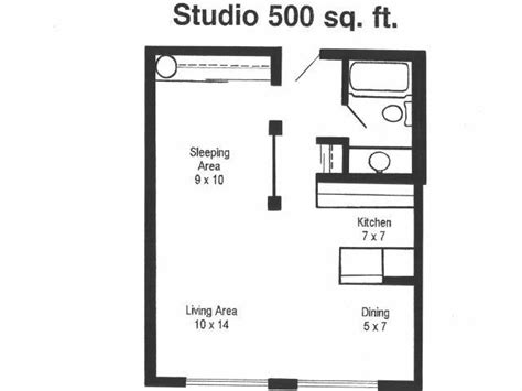 Best Of 500 Square Feet Apartment Floor Plan 4 Approximation Studio