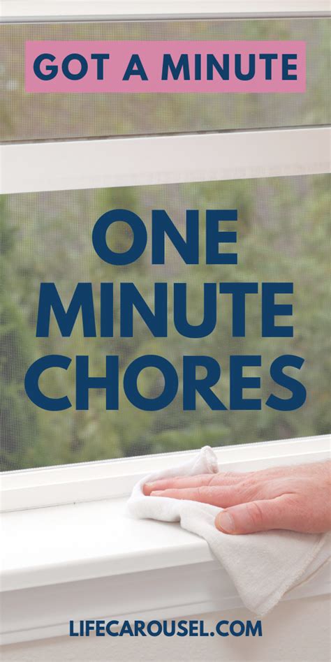 Quick Chores One Minute Chores To Keep Your House Spotless Cleaning
