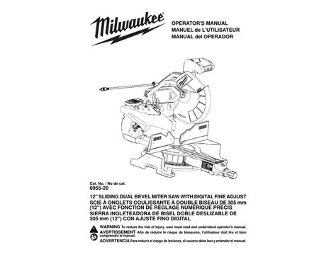 Milwaukee 6955 20 Operators Manual Pdf Download Manualslib
