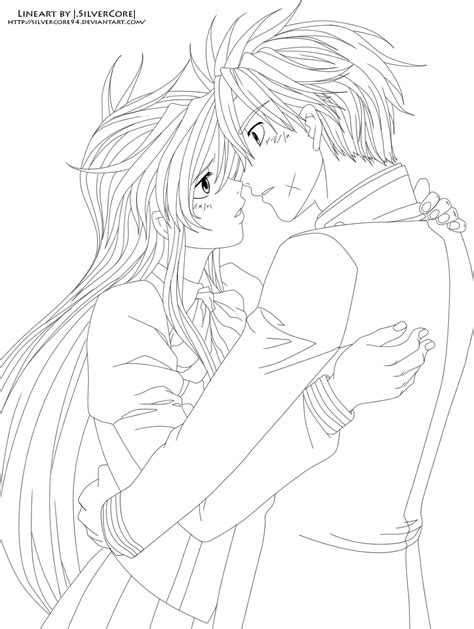 Anime Kissing Coloring Pages 322 Dxf Include