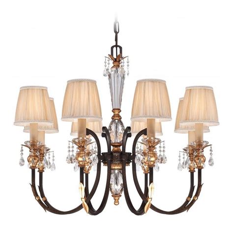 Place in model and render with irender nxt. Crystal Six-Light Chandelier in Bronze Finish with Pleated ...