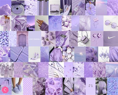 Free Download Boujee Lavender Aesthetic Wall Collage Kit Digital