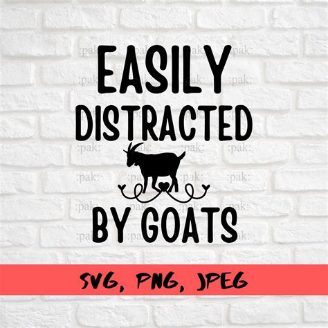 Easily Distracted By Goats Svg Goats Lover Farmer Gift Idea | Etsy