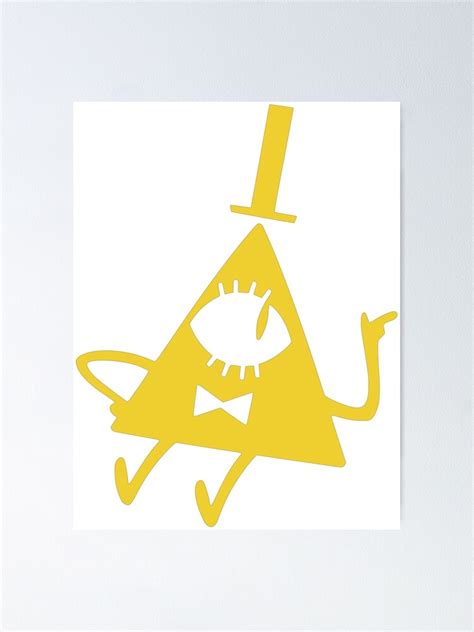 Flat Color Bill Cipher Poster For Sale By Skullnuku Redbubble